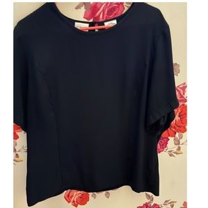 liz baker polyester shirt/ blouse